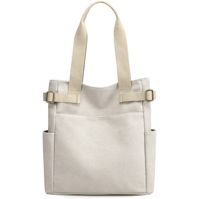 LinYooLi Sac à Main Rétro en Toile Hobo pour Femmes Hommes Adolescents Multipoche Grand Sac à Bandoulière