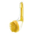 thumbnail image 1 of Hearth & Gear Pet Bath Brush Long Handle Grooming Brush With Shampoo Dispenser | Soft Silicone Cleaning Brush For Cats Dogs Rabbits | Liquid Adding Pet Massage Brush For Bathing Showering Slicker, 1 of 3