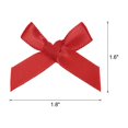 thumbnail image 2 of Unique Bargains 100Pcs Mini Ribbon Bow 1.8 inch Mini Fabric Satin Ribbon Flower Bows Dark Red, 2 of 7
