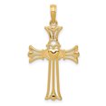 thumbnail image 1 of Pendentif Croix Claddagh en Or Jaune 14 K, 1 of 2