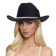thumbnail image 1 of Men's And Women's Woolen Hats Western Cowboy Top Hat Three Of Rhinestones, 1 of 4