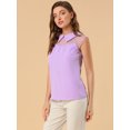 thumbnail image 4 of INSPIRE CHIC Blouse à Col Peter Pan à Manches Courtes pour Femmes, 4 of 6