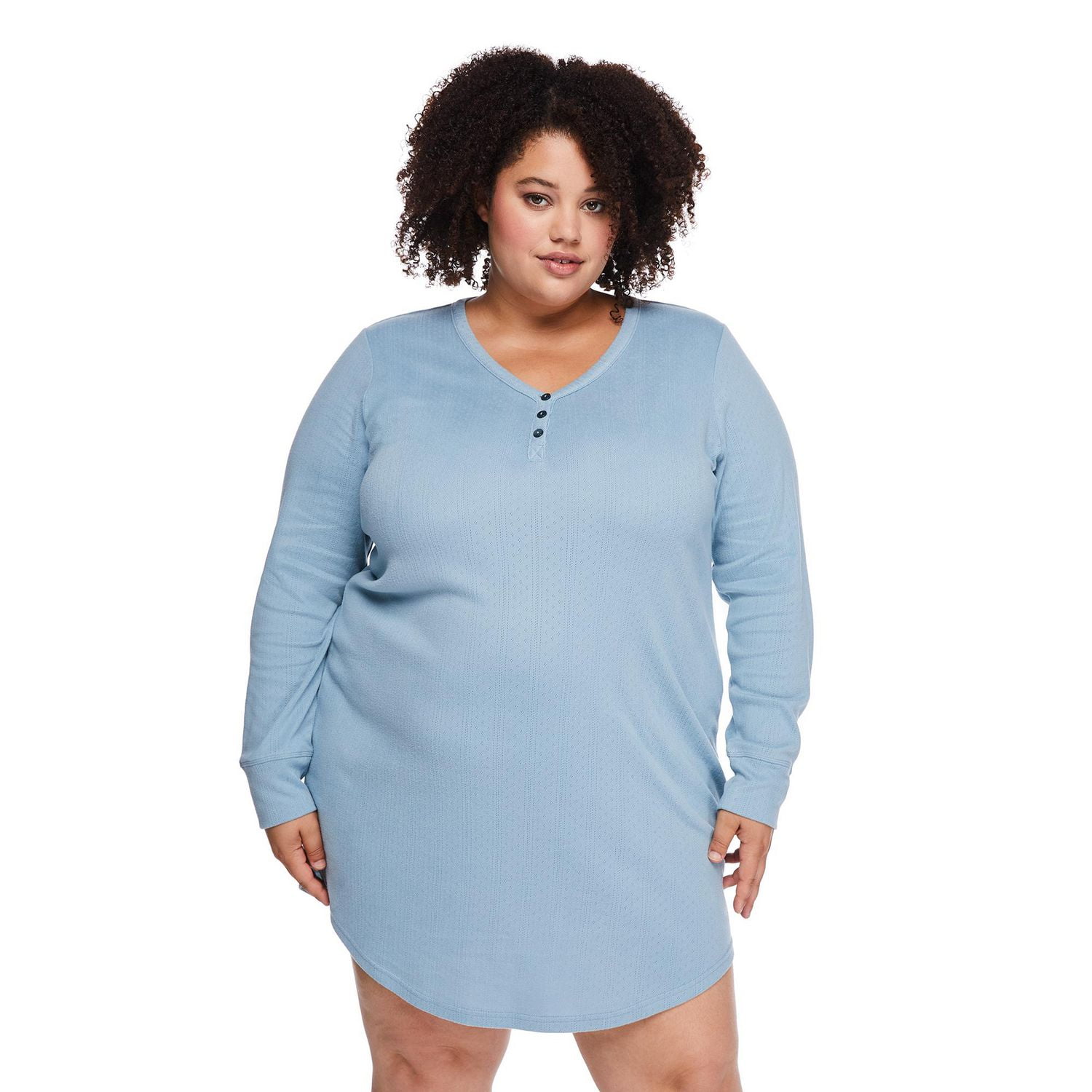 George Women's Plus Henley Nightshirt