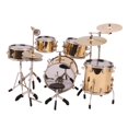 thumbnail image 2 of 8x Realistic Mini Drum Set Music set Dollhouse Instrument Accessories for Dollhouse Gold, 2 of 7