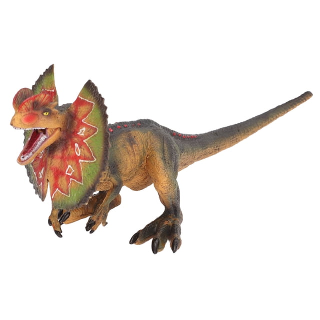 Dilophosaurus Model, PVC Plastic Dinosaur Figurine Toy Decoration Collection Lifelike For Family Gathering For 3 Years Old+ Kid