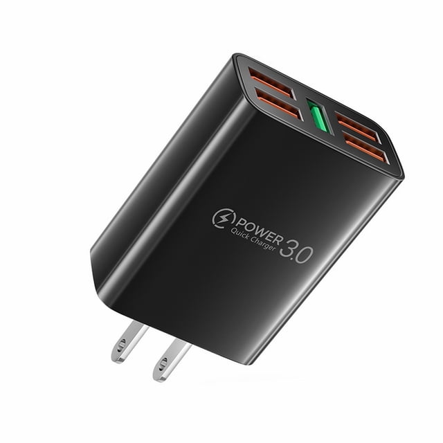 Chargeur Mural Portable 5USB 2.1A pour Téléphone Intelligent Charger, Chargeur Rapide pour Téléphone Intelligent