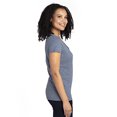 thumbnail image 3 of T-Shirt à Manches Courtes Col en V pour Femmes - Marine Chiné - TG, 3 of 3