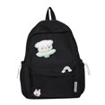 thumbnail image 1 of AMERTEER Sac à Dos Mode Simple Sac d'École Sac à Livres Multi-Poches Mignon pour Fille (Blanc), 1 of 5