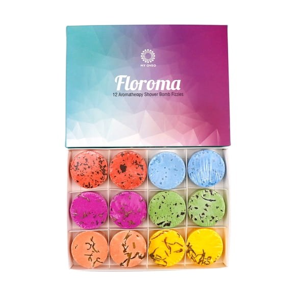 12pcs/set Natural Shower Steamer Aromatherapy Shower Bombs with Essential Oils for Stress & Anxiety Relief