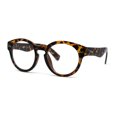 thumbnail image 1 of Thick Plastic Nerdy Keyhole Horn Rim Round Eyeglasses Tortoise, 1 of 4