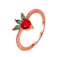 thumbnail image 1 of Bague Fruit Créative Mignonne pour Femmes Bague d'Index Bague Pendentif, 1 of 8