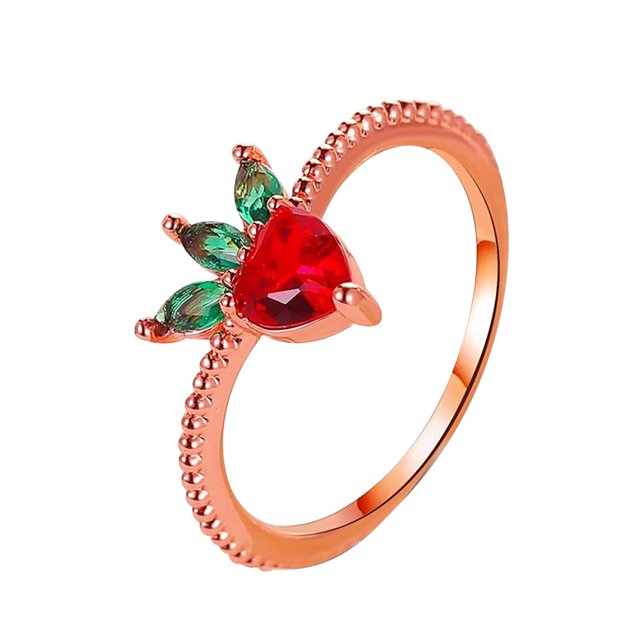 Bague Fruit Créative Mignonne pour Femmes Bague d'Index Bague Pendentif