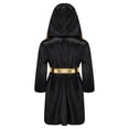 thumbnail image 2 of Doomiva Enfants Garçons Robe de Boxe Art Martial Muay Thaï Uniforme Manches Longues Kick Boxe Robe à Capuche Ensembles Noir 6, 2 of 7