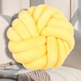 thumbnail image 4 of YAOMOBB Handmade Throw Pillows Breathable Knot Pillow Ball Round Handmade Throw Pillows with Braided Design, 4 of 7
