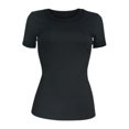 thumbnail image 4 of Haut à Manches Courtes Col Rond Côtelé Ajusté pour Femmes - une Pièce Élégante, Polyvalent avec Jeans/jupes - S-TTG, 4 of 4