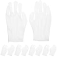 thumbnail image 1 of Shisuyan 10 Paires de Gants « Coin » pour Usage Professionnel Gants en Polyester Blancs, 1 of 8