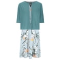 thumbnail image 3 of Tenue Deux Pièces pour Femme Robe Longue Sans Manches à Imprimé Floral avec Cardigan Ample Décontractée à Col Ras du Cou Robe Maxi Fluide, 3 of 8