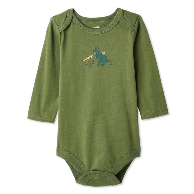 Cache-couche à manches longues avec imprimé graphique George pour bébés garçons