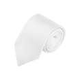 thumbnail image 1 of INSPIRE CHIC Men's Solid Color Narrow Stripes Necktie Graduation Suit Formal Ties White, 1 of 5