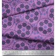 thumbnail image 3 of Soimoi Georgette Viscose Fabric Snowflake Artistic Print Fabric by the Yard 42 Inch Wide, 3 of 3