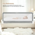 thumbnail image 2 of 71" Toddler Bed Rails, Swing Down Extra Long Bed Bumper Sleep Bedrail Safety Side Guard Fits for 4.7" to 12" Thick Mattresses, 2 of 8