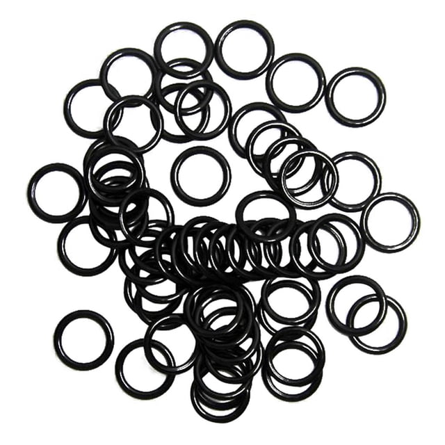 Abbracc Black Metal Bra Lingerie Strap Sewing Clip Hook O Rings Slider (100 Pack)