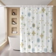 thumbnail image 4 of Waterproof Plastic Shower Curtain With Hooks Fish Pattern And Blue Flower Pattern Shower Curtain Suitable For Bathroom Decoration And Room Decoration, 4 of 6