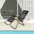 thumbnail image 3 of Costway Patio Rattan Zero Gravity Lounge Chair Folding Recliner W/Headrest Mix Brown, 3 of 9
