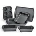 thumbnail image 1 of Mainstays 6 Piece Non-Stick Bakeware Sets, Easy for Release and Clean up, Carbon Steel, Gray, 1 of 8