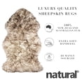 thumbnail image 3 of Natural 676685001726 2 x 3 ft. New Zealand Single Sheepskin Rug - Gradient Chocolate, 3 of 3