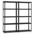 thumbnail image 1 of Gymax 2 Pcs Étagère de Rangement à 5 Niveaux Étagère Utilitaire de Rangement Robuste avec Dispositif Anti-Basculement, 1 of 10