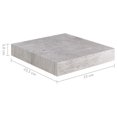 thumbnail image 5 of vidaXL Floating Wall Shelf Concrete Grey 23x23.5x3.8 cm MDF, 5 of 5