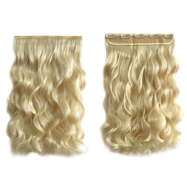 1X Wig Hair Extensions Clear Out Deal, Bradem This Product Is a Luxurious 22 Inch Long Plug-In Hair Extender, Which Makes Your Hair Fuller and Longer in an Invisible and Painles Way.