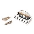thumbnail image 4 of pitrice Headless Acoustic Guitar Bridge Professional Beginners Electric Bass String Tailpiece Spare Parts Fitting Replacement Silver 5Set, 4 of 6