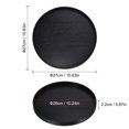 thumbnail image 2 of Unique Bargains 10" Wood Serving Tray Round Decorative Platter Home Kitchen Table, Black, 2 of 5