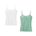 thumbnail image 3 of Timegard Camisoles 2 Pcs pour Femmes avec Soutien-Gorge Intégré Grande Taille Col Rond Respirantes Confortables Extensibles, 3 of 3