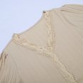 thumbnail image 5 of B91xZ Womens Summer Fashion 2024 Loose Fit V Neck Cotton Basic Solid Color Tees Tops,Beige L, 5 of 5
