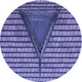 thumbnail image 1 of Ahgly Company Tapis d'Intérieur Rond Lavable en Machine Mimosa Violet Transitionnel, 5 Pieds Rond, 1 of 7