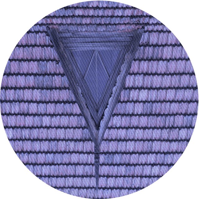 Ahgly Company Tapis d'Intérieur Rond Lavable en Machine Mimosa Violet Transitionnel, 5 Pieds Rond