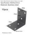 thumbnail image 1 of Support d'Angle Noir en Acier Inoxydable Support d'Angle Droit Pièce Noire, 1 of 6