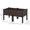 thumbnail image 3 of Outsunny 2-piece Raised Garden Bed PP Raised Flower Bed, 3 of 10