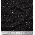 thumbnail image 1 of Soimoi Black polyester Crepe Fabric Brush Stroke Abstract Printed Fabric 1 Yard 52 Inch Wide, 1 of 3