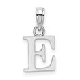 thumbnail image 1 of Diamond2Deal 14K White Gold Block Letter E Initial Pendant for Women, 1 of 6