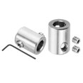 thumbnail image 1 of Unique Bargains 9mm Hole Wire Rope Clips Set, 2 Pcs Brass Double Holes Cable Clamps with M6 Hexagon Screws Spanner, Silver, 1 of 7