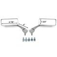thumbnail image 2 of Krator Custom Bull Dog Rear View Mirrors Chrome Pair Compatible with Harley Davidson XL 883 Hugger Sportster, 2 of 3