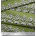 thumbnail image 3 of Soimoi Silk Fabric Leaves & Floral Block Print Fabric by The Yard 42 Inch Wide, 3 of 3