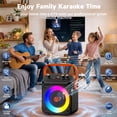 thumbnail image 2 of JYX Karaoke Machine for Adult, Wireless Speaker with RGB Light for Party, Portable Home Singing Speaker with 2 Microphones, T35-T, 2 of 12