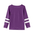 thumbnail image 3 of T-Shirts pour Enfants pour Enfants Violet Foncé Chandail à Manches Longues T-Shirts à Col Rond pour Filles Hauts d'Automne T-Shirts Coton Chandail pour Fille Chandails pour Filles Taille 8-9 Ans, 3 of 4