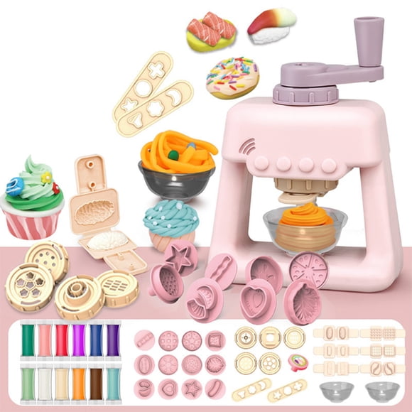 Jouets de Jeu d'Imitation pour Tout-Petits Déguisement, Jouets Éducatifs, Machine à Crème Glacée pour Enfants Jeu de Pâte Ensemble de Pâte, Ensemble de Jeu de Création de Cuisine Filles Garçons Cadeau d'Anniversaire Fin de Semaine Fête Jeu pour Enfants 41 Pcs