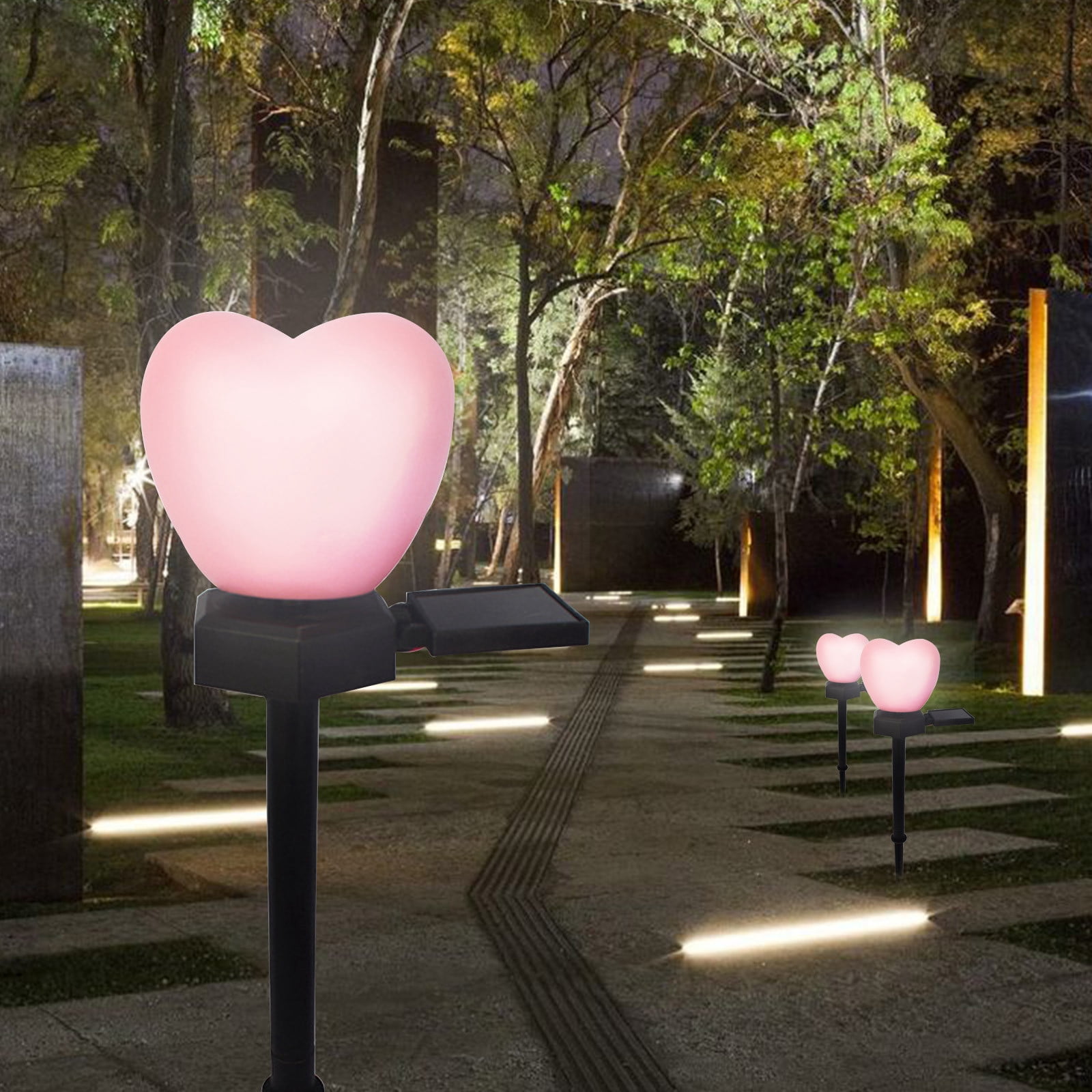 Wuztai LED Sunflower Solar Lights, IP65 Waterproof Outdoor Garden Lights, Automatic Solar Powered Landscape Lighting for Yard Patio Walkway